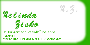 melinda zisko business card